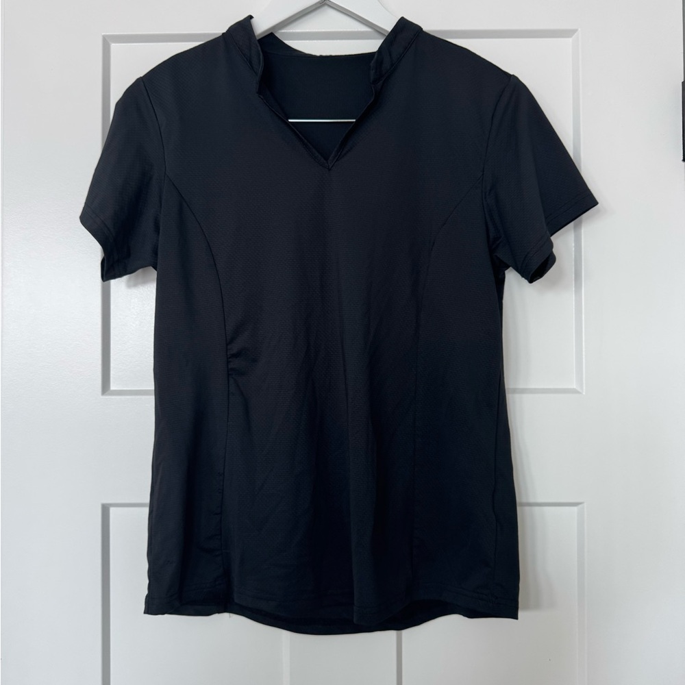 Obla Women's Golf Polo Shirt V-Neck Short Sleeve Collarless